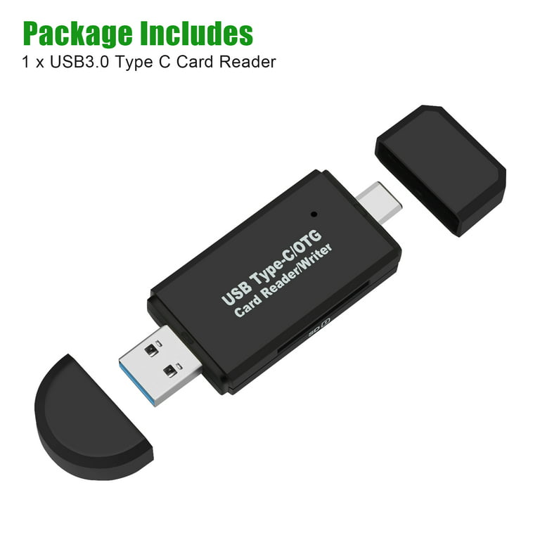 USB SD Card Reader, TSV USB 3.0 Type C OTG Adapter Memory Reader for SD/Micro SD/TF/SDXC/SDHC/MMC/RS-MMC/Microsdhc/Microsdxc, Camera Flash Card Reader Support Windows, Linux, Mac OS, Android - Walmart.com
