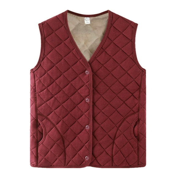 Women's Thickened Warm Vest Shoulder Support Sleeveless Jacket Plus Size Cozy Outerwear for Winter Comfort