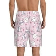 thumbnail image 2 of Yiaed Cute Rabbit Flower for Men's Soft Sleep Pajama Short Lounging Pajama Shorts-XX-Large, 2 of 8
