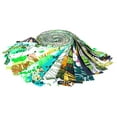 thumbnail image 4 of Soimoi 40Pcs Tropical Print Precut Fabrics Strips Roll Up 1.5 inches Cotton Jelly Rolls For Quilting - Black & Green, 4 of 9
