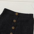 thumbnail image 4 of EYIIYE Summer Toddler Girls Button Short Skirt Solid Corduroy Skirt 0-3T, 4 of 5