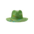 thumbnail image 2 of Seyurigaoka Summer Women's Fedora Tie-dye Fedora Hat, 22.83 Wide Brim Fedora Hats Classic Felt Panama Hat, 2 of 8