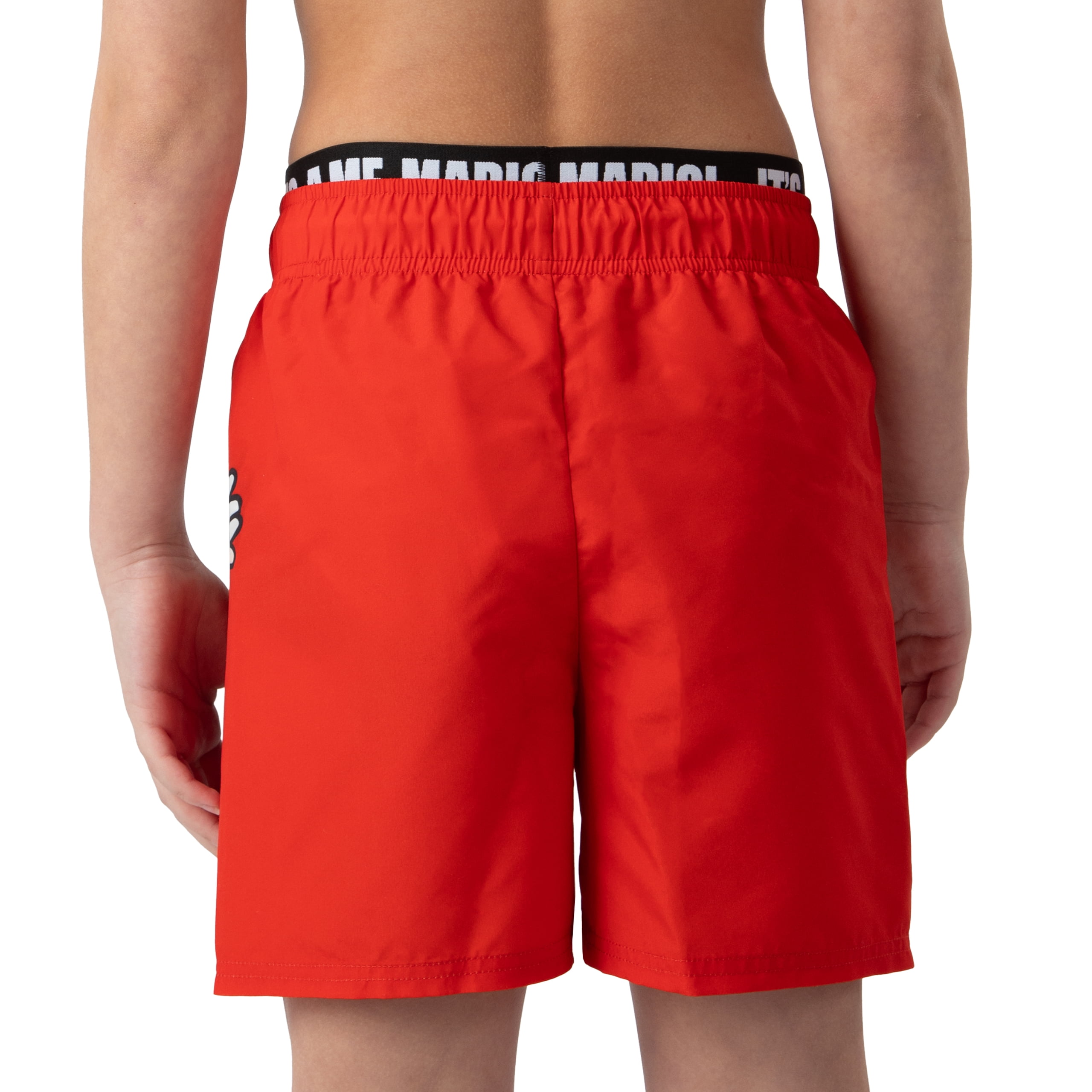 SUPER MARIO Boys Mario Red Swim Shorts Sizes 5-14