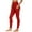 Red, variant on WIZUTIZ Yoga Leggings for Women Classic Leisure Slimming with Pockets Yoga Pants Stretch Elastic High Waist 7/8 Length Leggings Solid Trousers for Teen Girls Running Beach Red