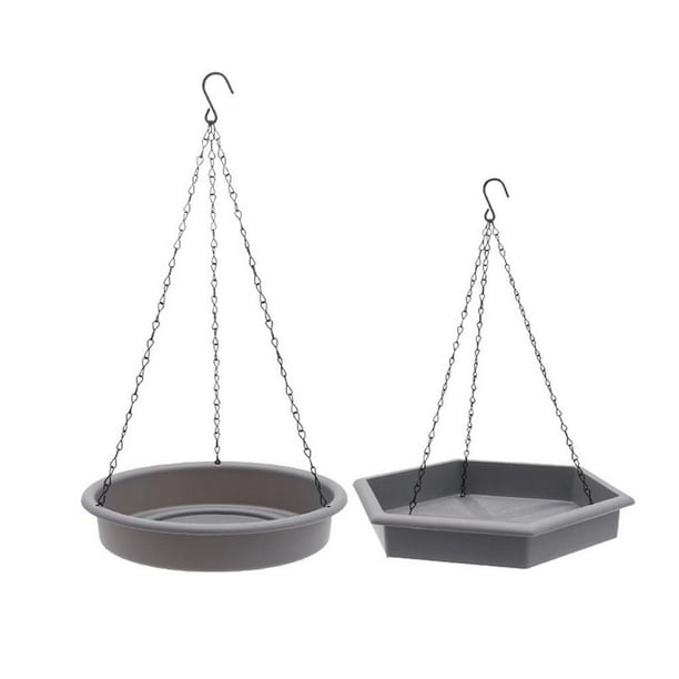 Methold Comedero de pájaros colgante 2 en 1, bandeja de comida y bandeja de baño, baños de pájaros para exteriores Juguetes para pájaros Methold PT002245-00