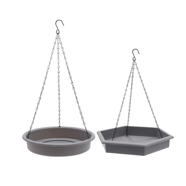 Methold Comedero de pájaros colgante 2 en 1, bandeja de comida y bandeja de baño, baños de pájaros para exteriores Juguetes para pájaros Methold PT002245-00