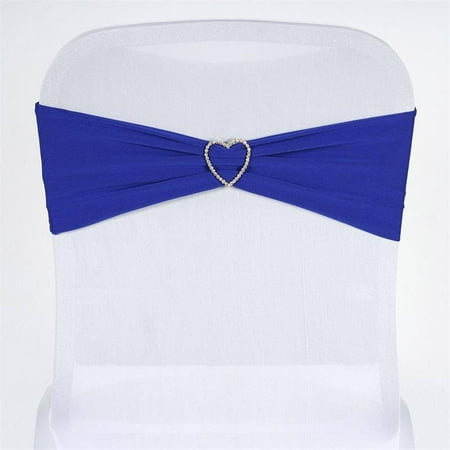 

Efavormart 5pcs Royal Blue Spandex Chair Sash Elastic Band Sashes Fitted chair tie for wedding Event Banquet Decor