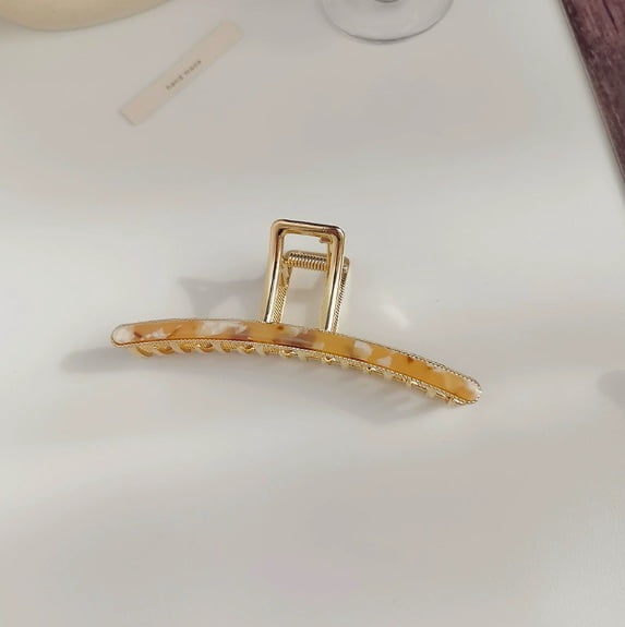 2-Pack Metallic Minimalist Hair Clips - Strong Hold for Thick Hair, Elegant Design for Everyday Use