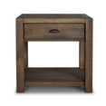 thumbnail image 3 of Grain Wood Furniture Montauk End Table, Solid Wood with a Rustic Walnut Finish, 3 of 8