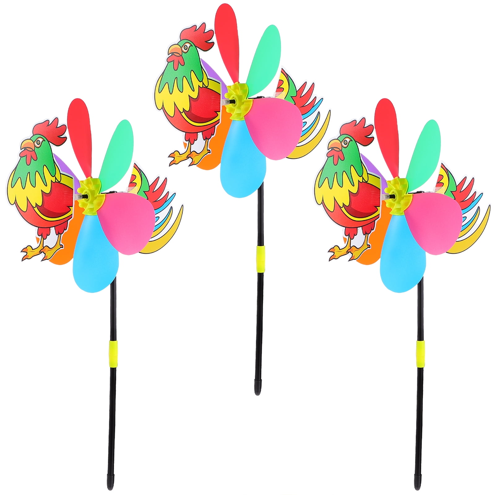 Hemoton Pinwheel Wind Garden Pinwheel Yard Lawn Spinner Children 3D