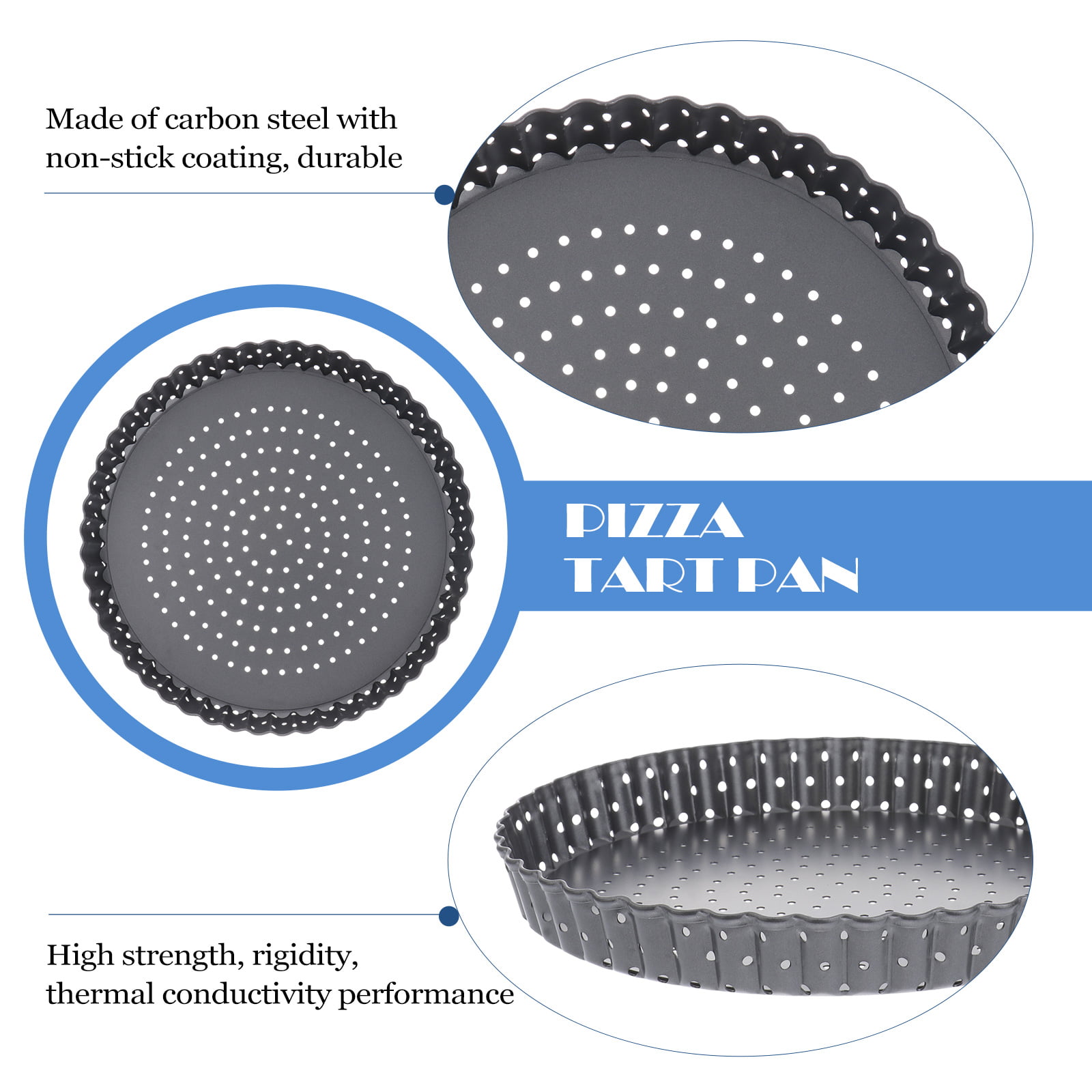Baking Pans, Pizza Trays Round, Muffin Pan, Non-stick Loose Bottom Cake  Mold Quiche Pan, Muffin Mould Diy Cake Pan, Stainless Steel & Non-stick  Coating, For Home Roasting Serving Cooking, Non Toxic 