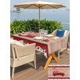 thumbnail image 4 of Outdoor Tablecloth with Umbrella Hole and Zipper, Valentine's Day Rectangle Table Cloth 60x102 Inch Waterproof Tablecloth, Red Truck Love Heart Roses Romantic Wooden Picnic Table Cover for Patio, 4 of 7