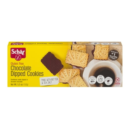 Schar Gluten Free Chocolate Dipped Cookies, 5.3 OZ
