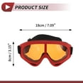 thumbnail image 4 of Unique Bargains Motorcycle Riding Goggles PC PU Cycling Sunglasses Orange Lens Red Frame, 4 of 6