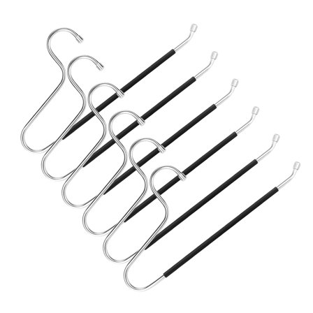 Milisten 6Pcs Multi Layer Pants Hanger Non Slip Open Ended Design For Closet And Wardrobe Management