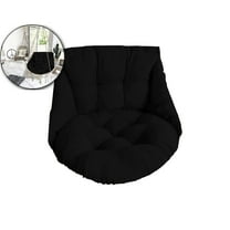 Hammock Chair, Hanging Basket Seat, Washable Wicker Outdoor Swing Cushions, Waterproof & Sun-Resistant, Hanging Egg Chair in Round Seat, Thick Nest Back Pillow for Patio Swing