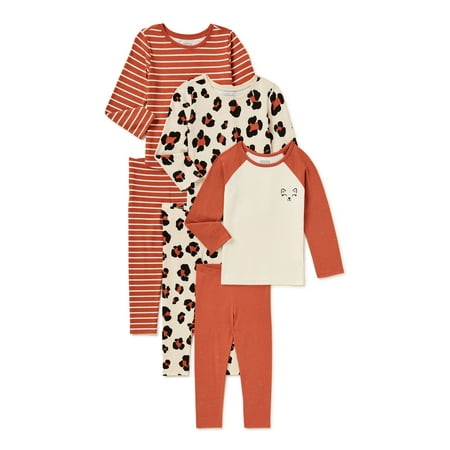 

Garanimals Baby and Toddler Girls Long Sleeve T-shirt and Leggings 6-Piece Outfit Set Sizes 12M-5T