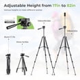 thumbnail image 2 of Aureday Phone Tripod, 82 Tripod for iPhone with Flexible Gooseneck, Wireless Remote and Phone Holder, Extendable Cell Phone&Camera Tripod Stand for Selfies/Video Recording/Live Streaming/Vlogging, 2 of 5