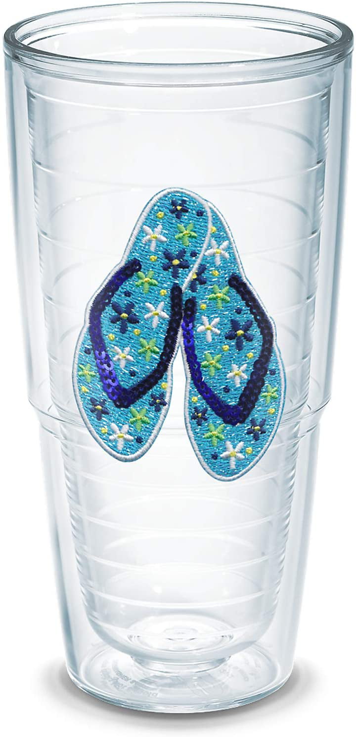24-Ounce,Flip Flop Shimmer and Sequins Ladies TERVIS Boxed Tumbler 