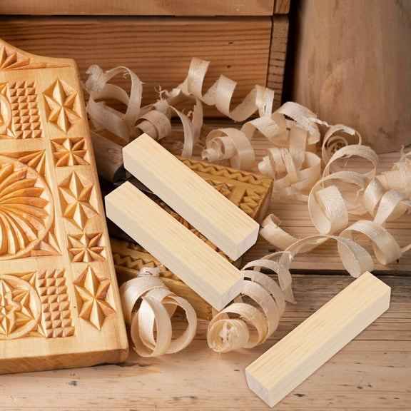 FRCOLOR 10pcs Wooden Craft Lumber Crafting Rods Dowels for Crafting Carving Blanks DIY Wood Material