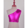 thumbnail image 4 of Sxiwei Kids 3 Pcs Dance Costume Outfits Shiny Metallic Jazz Modern Dance Stage Performance Dancewear Rose Red 16, 4 of 6