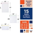thumbnail image 2 of Bolsas de Productos de Bolsa Reutilizables, Bolsa de 15: Lavables, Transparentes, Inodoras, Ecológicas, 2 of 8