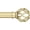 Gold, variant on Bronze Curtain Rods for Windows 30 to 56 Inch, 1 Inch Adjustable Decorative Window Treatment Rods with Aluminium Twisted Cage Finials, Heavy Duty Metal Farmhouse Drapery Pole, Easy Install