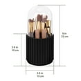 thumbnail image 6 of JessLab 360° Rotatable Makeup Brush Holder Organizer with Lid, Black, 6 of 9
