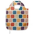 thumbnail image 1 of Off White Reusable Grocery Bag, Colorful and Round Squares Architectural Like Brick Wall Looking, Printed Fabric Grocery Bag Practical and Simple Everyday Use, Cream and Multicolor, by Ambesonne, 1 of 4