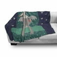 thumbnail image 3 of Cartoon Soft Flannel Fleece Throw Blanket, Scandinavian Design Koala Bear Sleeping in the Bed Time to Sleep Night Text, Cozy Plush for Indoor and Outdoor Use, 50" x 70", Multicolor, by Ambesonne, 3 of 6