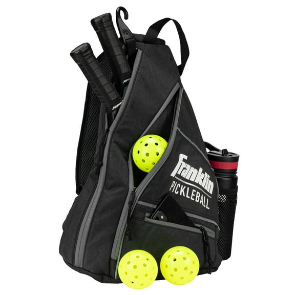 Franklin Sports Pickleball Sling Bag - Pickleball Equipment Backpack - Grey