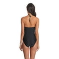 thumbnail image 2 of Women's One Piece Swimsuit Halter Plunge Neck Ruched Tummy Control Bathing Suits, 2 of 5