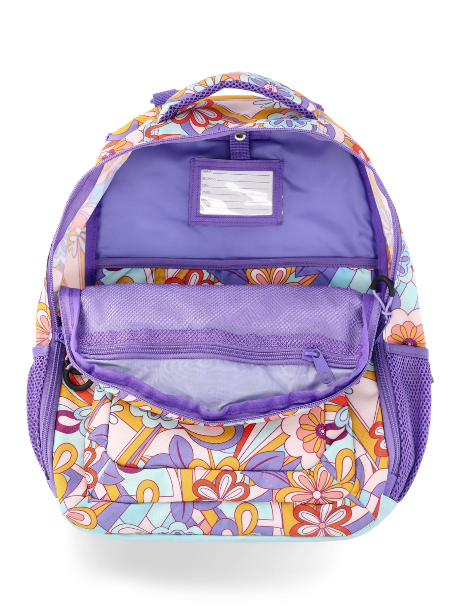 Wonder Nation Girls' Adaptive 17" Daisy Dreams Backpack, Purple