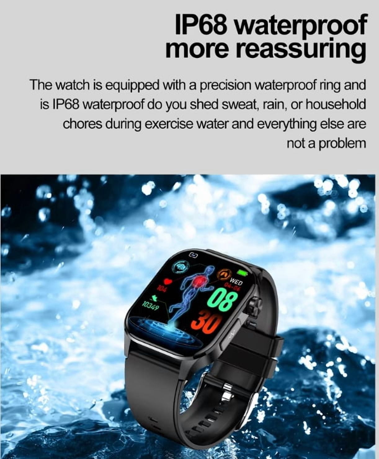 LAATIKUI ET580 smart watch bluetooth call monitoring sports waterproof smart watch