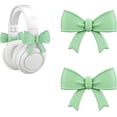 thumbnail image 1 of Cute Silicone Bow Headphone Clip Decor Attachment Accessory 2-Pack, 1 of 1