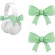 thumbnail image 1 of Cute Silicone Bow Headphone Clip Decor Attachment Accessory 2-Pack, 1 of 1