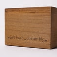 thumbnail image 2 of American Art Decor Addie Joy Work Hard, Dream Big 3-Opening Wood Desk Organizer - Brown, 2 of 6