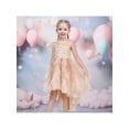 thumbnail image 2 of Sunny Fashion Girls Halter Dress Brown Tiered Pageant Hi-lo Hollow Back Princess Party 7 Years, 2 of 7