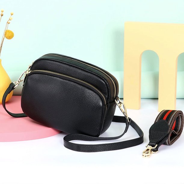 Bolso de mujer Bolso de mujer de piel auténtica Bolso bandolera de moda que combina con todo Bolso pequeño Bolso de hombro de moda Capa de piel de vaca