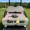 thumbnail image 2 of Whosucclay Born to Golf Theme Foldable Golf Cart Seat Covers, 51.18 x 30.3 inches 4 Convenient Pockets Breathable Fabric with Keep Seats Cool, 2 of 9