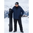 thumbnail image 4 of Wantdo Men's Big and Tall Jacket Waterproof Ski Coat Windproof Snowboarding Jacket Warm Parka Navy 3X, 4 of 8