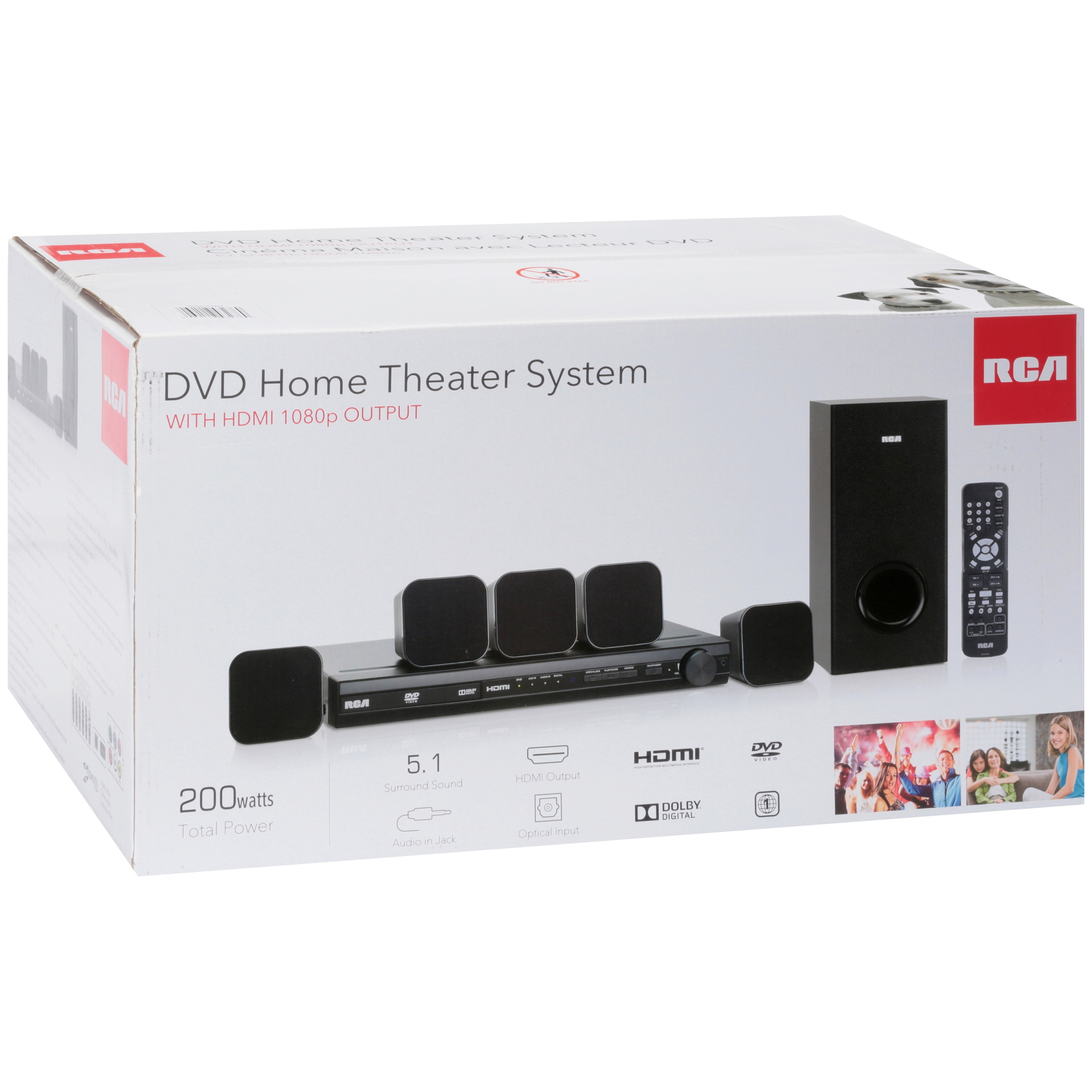 RCA DVD Home Theater System with HDMI 1080p Output 8 pc Box - image 5 of 10