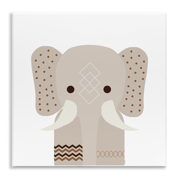 Stupell Industries Minimalist Neutral Tone Elephant Wall Plaque Art, 12 x 12, by Daniela Santiago