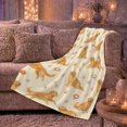 thumbnail image 6 of Cheerful Golden Retriever Watercolor Pattern, Playful Pet Portrait Pattern, Warm Flannel Blanket for Living Room and Bedroom, Dog Lovers Just Because Gift, Pet Lover Home Decor, 6 of 9
