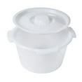 DMI Universal Plastic Bucket Toilet with Lid and Side Handles, Bedside Commode Bucket