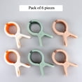 thumbnail image 2 of SHAR (6 Pack) Large Clothespins - Windproof Clothespins for Clothesline, Large Opening for Thick Laundry, Assorted Colors, 2 of 5