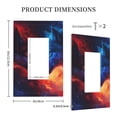 thumbnail image 3 of KLL Red And Blue Fire Wolf Pattern Electrical Outlet Covers, 3" x 5" 1 Pack Electric Receptacle Plug Covers for Decorator Receptacle Outlet & Switch-Style U, 3 of 6