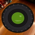 thumbnail image 6 of Qiweii Music Record Black Round Area Rug for Bedroom Bathroom Living Room Study Playing,Non-Slip Floor Mat Carpet Home Decor Rugs, 3' Diameter, 6 of 6