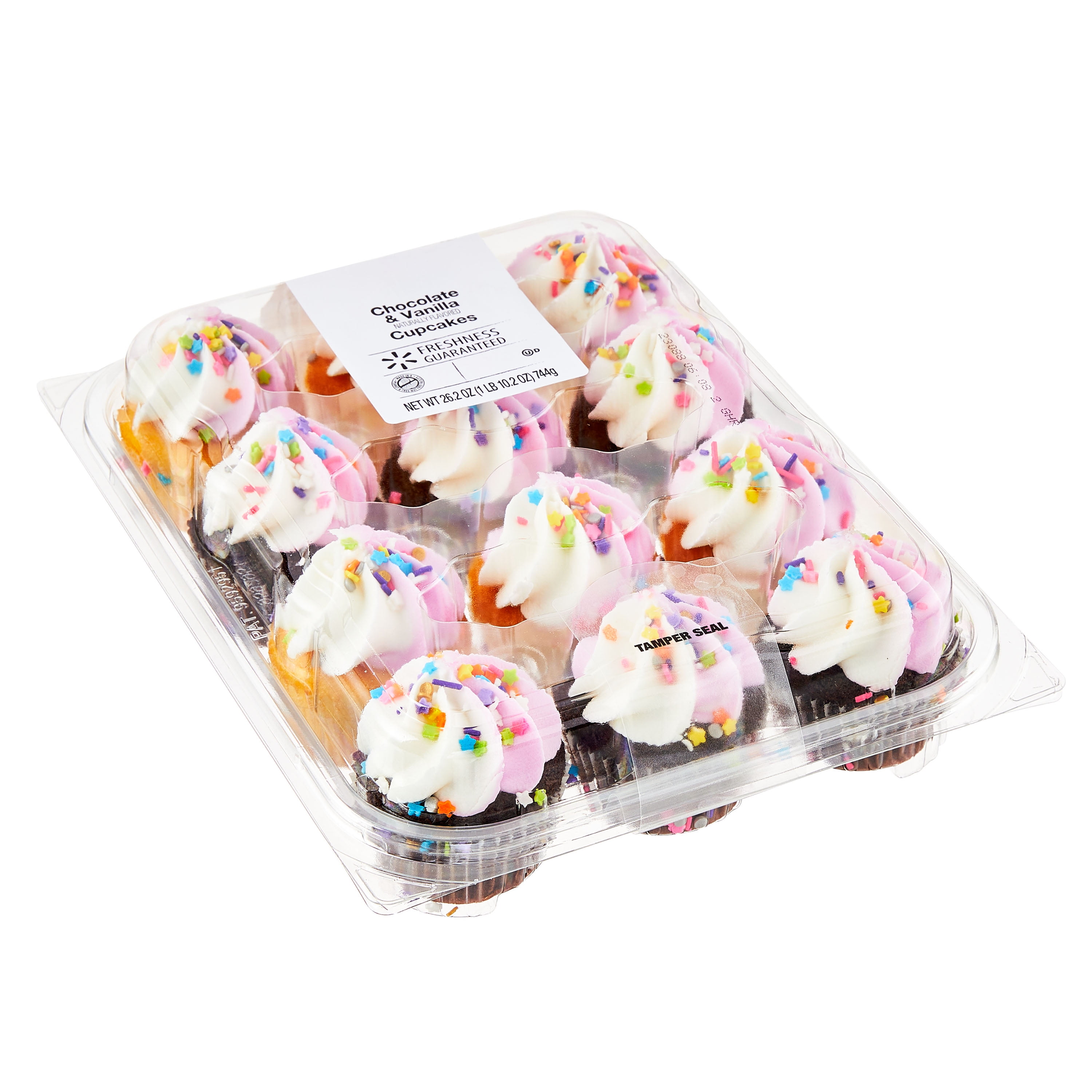 Freshness Guaranteed Vanilla & Chocolate Cupcakes with Sprinkles, 26.2