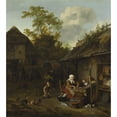 thumbnail image 3 of Cornelis Dusart 12x13 Black Modern Framed Museum Art Print Titled - Fish Scraping (1682), 3 of 5